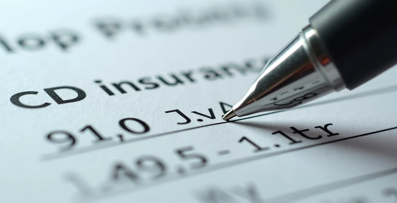 Document d'assurance montrant un tableau comparatif des garanties avec focus sur les montants